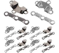 JOINPAYA 20 Pairs Vintage Brass Pants Hook and Eye Sewing Set Metal Trousers Fasteners Not Easy to Rust Delicate Retro Design for Sewing Projects