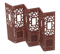 JOINPAYA 20 Scale Vintage Chinese Dollhouse Room Divider for Tabletop DIY Scene Building, Small Dollhouse Chinese Screen Model for Home Decor