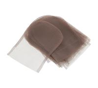 JOINPAYA 20pcs 4x4 Inch U-shaped Breathable Lace Closure Base for DIY Wig Making, Cuttable Lace Net Material for Handmade Doll Wigs and Hairpiece Foundations