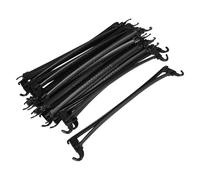 JOINPAYA 20pcs Adjustable Plastic Hanging Rods for Wardrobes Non-slip Design, Space Optimisation Clothes Poles for Home Use, Black Closet Extender Bars for Coat Hanger Storage