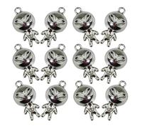 JOINPAYA 20Pcs Alien Pendant Charms Set, Antique Silver Alloy Necklace and Bracelet DIY Jewelry Pendants for Craft Making, Multi-Color Accessories Suitable for Custom Necklaces and Earrings