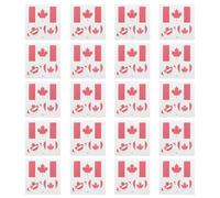 JOINPAYA 20pcs Canada Flag Face Tattoo Stickers Waterproof Design, Easy Application, Suitable for Skin Types, Maple Leaf Shape Temporary Tattoos for Sporting Crowds and Party Celebrations