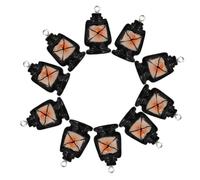 JOINPAYA 20pcs Mini Lantern Charm, Keychain Charm Resin Pendant, Vintage Retro Black, for DIY Jewelry Making and Halloween Centerpieces