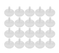JOINPAYA 20pcs Plastic Rubber Duck Mount for Car Dashboard Toy Fixing, Non-slip Holder Stand with Hook and Loop Strap, Bath Toy Display for Off-road Vehicle Fans White