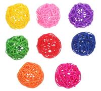 JOINPAYA 20pcs Rattan Parrot Chew for Birds, Satisfying Chewing Instinct and Clean Healthy Teeth, Beautiful and Attractive Bird for Cage Play Random Color