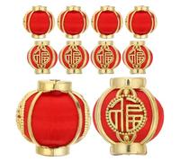 JOINPAYA 20Pcs Red Fu Character Lantern Hanging Ornaments with Gold Frame, Traditional Chinese Lunar New Year Festival Decorations, Spring Festival Lucky Pendants for Party and Mid-Autumn