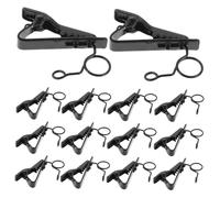 JOINPAYA 20pcs Replacement Lapel Microphone Clips Metal Lavalier Mic Clips Strong Attachment for Professional Recording