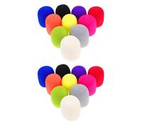 JOINPAYA 20pcs Thick Microphone Sponge Covers Elastic Mic Protector Sleeve, Multi-Color Windshield Protective Windscreens for Handheld Karaoke and Home KTV Use