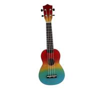 JOINPAYA 21-inch Rainbow Hand-painted Ukulele Beginner Set Carrying Bag Acoustic Small Guitar for Starter Players