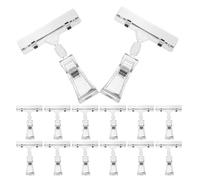JOINPAYA 24pcs Clear Sign Clips Adjustable Price Tag Clamps for Merchandise Display Easy Plastic Holders for Supermarket Shelves Clothing Racks Pop Advertising and Retail Price Label