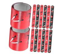 JOINPAYA 24pcs Ninja Slap Bracelets for Boy Girl Fun Decorative Wristbands for Parties Goodie Bags and Game Prizes and Comfortable Design with Ninja Patterns