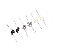 JOINPAYA 24Pcs U-Shaped Pearl Scarf Clips Set for Women, Mixed Black White Grey Silk Hijab Fixing Pins, Headscarf Brooch Clips for Neck and Hair Accessories
