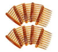 JOINPAYA 24pcs Vintage Small Bridal Veil Side Combs with 17 Teeth Plastic Hair Combs in Dark Coffee for Wedding Veil Styling and Special Occasion Hair Accessories