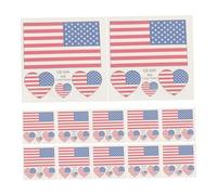 JOINPAYA 25pcs American Flag Temporary Tattoos Face Stickers Removable Washable Plastic Body Stickers for Independence Day Party Decoration