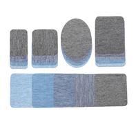 JOINPAYA 25pcs Jeans Repair Patches Set, Self-Adhesive Rectangular and Circular Denim Cloth Patches for Clothing and Pants, Removable Iron-on Decorative Stickers for Jeans Mending and Craft