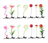JOINPAYA 28pcs Simulation Plant Hair Clips Set for Women, Green Gradient Leaf Bean Sprout, Mushroom, Red Berry, Spiral Grass, Leaf Sunflower, Butterfly and Fruit Design Hair Barrettes