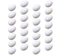 JOINPAYA 28pcs Solid PE Fake Eggs for Pigeon Hatching Induction, 3.8x2.8cm DIY Decorative Bird Eggs for Poultry Breeding and Nest Box Use