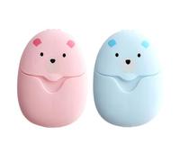 JOINPAYA 2boxes Soap Flakes One-off Soap Papers Portable Disposable Blue Pp Storage Box Deep Cleansing Decontamination for Travel and Outdoor Use