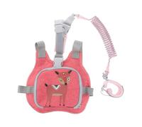 JOINPAYA 2m Boy Girl Anti-Lost Safety Harness with Chest Buckle and Storage Bag Comfortable Breathable Leash for Boy Girl from Months to Years Pink Deer Design