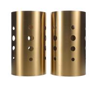 JOINPAYA 2pcs 304 Stainless Steel Chopsticks Holder Bucket Set, Large round Utensils Storage Crock for Kitchen Counter and Dining Table, Gold Cooking Utensils Organizer