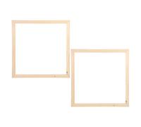 JOINPAYA 2pcs 40x40cm Wooden Bar Frame Set for Canvas Stretching, Square Wood Art Stretcher Bars Kit for Painting, Artist Canvas Stretcher Suitable for Oil Painting and Wall Decor