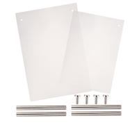 JOINPAYA 2pcs Acrylic Nail Sample Display Boards for Nail Art Salon and Beginners White False Showing Holder with Easy to Polish Surface for Manicure Practice and Polish Arrangement