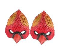 JOINPAYA 2pcs Adjustable Adult Bird Costume Mask Realistic Toucan Head Face Cover for Halloween Party Masquerade Fancy Dress Cosplay