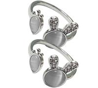 JOINPAYA 2Pcs Adjustable Cat Eye Stone Bunny Rabbit Rings for Women, Open Minimalist Finger Jewelry with Carrot Design, Creative Cute Animal Ring Set