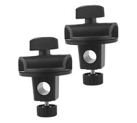 JOINPAYA 2pcs Adjustable Cross Bar Clamp Rack Adapter for Microphone Boom Arm, 15mm to 19mm Bracket Clips Compatible with Podcast and Photography Equipment