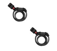 JOINPAYA 2pcs Bike Coded Lock Combination Security Lock Rustproof Padlock for Bicycles Durable Thickened Steel Cable Theft Protection for Cycling