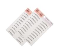 JOINPAYA 2pcs Black Imitation Eyebrow Transfer Stickers Paper Material Easy to Use Instant Eyebrow Change Tool for Women Novices for Quick Makeup Application