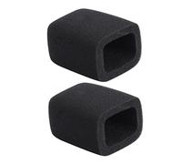 JOINPAYA 2pcs Black Sponge Mic Covers Pop Filter for Ktv Microphone, Easy to Install and Replace, Thickened Windshield Sponge for Sound Reduction