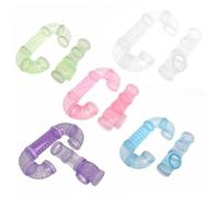 JOINPAYA 2pcs Blue Hamster Cage External Sports Tubes Plastic Tunnel for Pets Exercise and Exploration Expandable Animal Cage Accessories