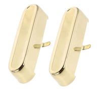 JOINPAYA 2pcs Brass Electric Guitar Pickup Covers Open Top Metal Frame Shield Replacement for Single Coil Pickups Gold Tone Protective Mounts Enhancing Sound Clarity and Heat Dissipation