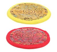 JOINPAYA 2Pcs Buddha Sound Bowl Cushions Lightweight Cotton Cloth Bowl Mats with Buddhist Meaning Simple Design for Meditation and Prayer