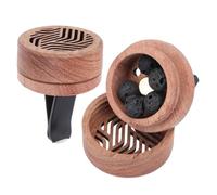 JOINPAYA 2pcs Car Diffuser Air Freshener Vent Clip with Wooden and Stainless Steel Material, Easy Installation Portable Aromatherapy Decoration for Car Accessories