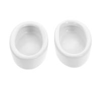 JOINPAYA 2Pcs Ceramic Reptile Feeding Bowl Oval Lizard Water Holder for Gecko Tortoise and Durable and Easy to Clean Reptile Supplies with Smooth Surface