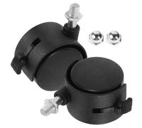 JOINPAYA 2Pcs Chair Replacement Wheels with Brake, Plastic Swivel Casters for Bath Seat, Universal Seat Wheel Accessories with Nuts for Equipment Mobility and Bath Safety