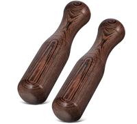 JOINPAYA 2pcs Chicken Wing Wood Pestle 4cm X 17cm Manual Kitchen Grinding Stick for Spices and Garlic Masher Food Grinding Rod Tool for Home Cooking