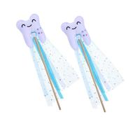JOINPAYA 2pcs Colorful Tooth Fairy Wand for Dress-up Party Props Tooth-shaped Stick for Performances Festivals and Holiday Celebrations Vibrant Fairy Accessories for Play