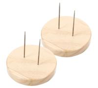 JOINPAYA 2pcs Crochet Doll Display Base Wood Base Clay Doll Stand for Classmates and Relatives Characteristic with Pin Design Easy to Operate Simple and Generous Style and Keeping Your