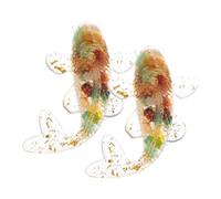 JOINPAYA 2Pcs Crystal Koi Fish Figurines Desktop Decoration Lucky Charms Animals Ornament, Miniature Carp Crystal Decor for Home and Office