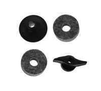 JOINPAYA 2pcs Cymbal Stand Replacement Felt Washers and Plastic Sleeves for Drum and Cymbal with Easy Installation and Extra Stability, Black Colour, for Drum Set Accessories Random Color