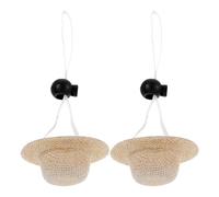 JOINPAYA 2pcs Decorative Pet Hats Delicate Puppy Hats Wear-resistant Absorb Saliva High-grade Flax 2.28x2.16x1.18inch Carnival Cat Dog Accessories