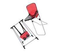 JOINPAYA 2pcs Doll Accessories Playset with Sturdy High Chair and Swing Realistic Pretend Play Furniture for Various Dolls Enhances Childs Interactive Dollhouse Experience