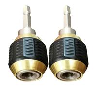 JOINPAYA 2pcs Drill Socket Adapter Set 1/4 Hexagonal Handle, Metal Impact Wrench Adapter Compatible Cordless Electric Screwdrivers, Easy Installation for Car and Warehouse Use