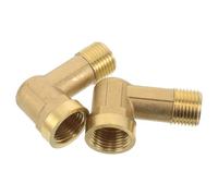 JOINPAYA 2pcs Elbow Pipe Fitting: 1/2inch Heavy Duty 90 Degree Brass Elbow Pipe Adapter Connector- Solid Brass Connector for Plumbing