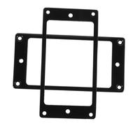 JOINPAYA 2pcs Electric Guitar Pickup Cover Frames Dual Coil Flat Humbucker Alloy Replacement Mounting Rings Silver Metal Bridge Covers for Sound and Versatile Use