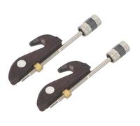 JOINPAYA 2Pcs Erhu Wooden Bow Replacement with Ebony Shell Inlay and Iron Screw Heads, Musical Instrument Parts for Erhu Accessories, Suitable for Traditional Chinese Folk Instrument