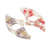 JOINPAYA 2pcs Floral Resin Thumb Page Holders for Reading, Book Page Holders with Carnation and Violet Design, Finger Bookmark Accessories for Readers at Home, Office, and School